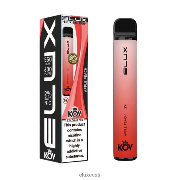 Elux Bar pärand seeria ühekordne vape õuna virsik PXHBLF100 - Elux Reviews Vape