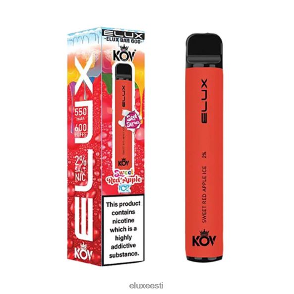 Elux Bar magus seeria ühekordne vape magus punase õuna jää PXHBLF8 - Elux Review Eesti